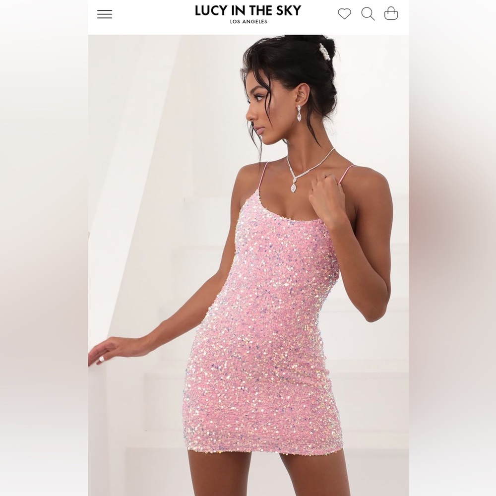 Lucy in the Sky Pink Sequin Dress - size S